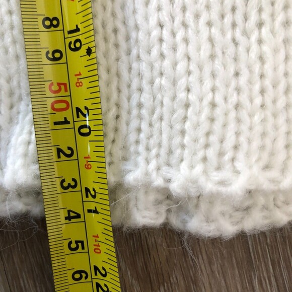 Knox Rose Women's Super Soft White and Brown Mock Turtleneck Pullover Sweater M - Picture 8 of 9